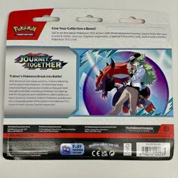 Pokemon TCG: Journey Together - 3 Pack Blister (Scrafty or Yanmega) - Image 5