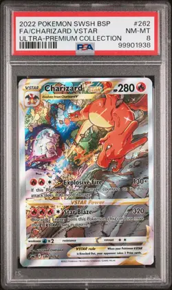 Pokemon TCG Charizard VSTAR SWSH262 Sword & Shield Holo Black Star Promo PSA 8 - Image 1
