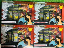 4x Pokemon Celebrations Lance Charizard V Box Sealed Evolving Skies Packs - Image 1