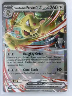 Team Rocket's Persian ex #150/182 SV10: Destined Rivals Pokemon TCG - Image 1