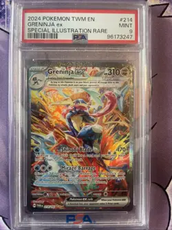 2024 Pokemon Twilight Masquerade Greninja EX #214 Sir PSA 9 - Image 1