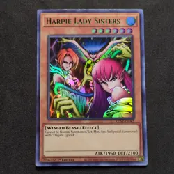 Yu-Gi-Oh! TCG Harpie Lady Sisters LDS2-EN065 Ultra Rare Holo 1st Edition Green - Image 1