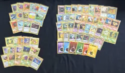 Pokemon Card Joblot WOTC Vintage X73 Cards No Duplicates -Jungle Fossil Base Set - Image 1