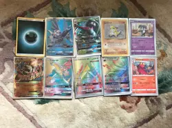 Pokemon card bundle, 10 cards inc rare Mega Blastoise sleeves - Image 1