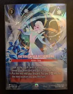 Disney Lorcana TCG Winterspell. Enchanted The Cold Never Bothered Me 234/204 - Image 2