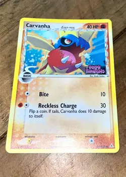 Pokemon Card - Carvanha EX Holon Phantoms 61/110 Reverse Holo - Image 2