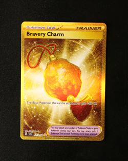 Pokemon Card TCG - Bravery Charm 175/142 - Stellar Crown - Hyper Rare - NM ⭐ - Image 1