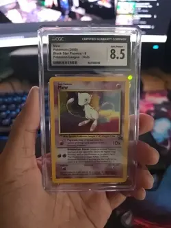 Mew 9 WOTC Promo Holo Pokemon Card CGC 8.5 swirl 🌀 - Image 2
