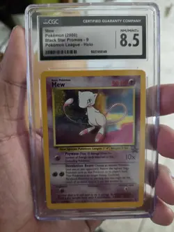 Mew 9 WOTC Promo Holo Pokemon Card CGC 8.5 swirl 🌀 - Image 3