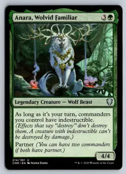 Anara, Wolvid Familiar 214 Uncommon Commander Legends Magic: The Gathering NM - Image 1
