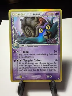 Omastar Pokemon Holon Phantoms 2006 Reverse Holo Stamped 13/110 LP - Image 1