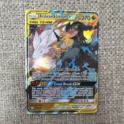 Pokemon Reshiram & Zekrom GX TAG TEAM Ultra Rare Holo SM-Cosmic Eclipse 157/236 - Image 1