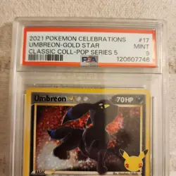 2021 Pokemon Celebrations Umbreon Gold Star Classic Pop Series 5 #17 PSA 9 MINT - Image 2