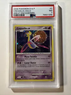 Pokemon PSA 7 Cresselia 2/106 DP Great Encounters Holofoil Rare 2008 Holo - Image 1