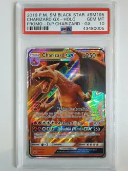 2019 Pokemon Charizard GX HOLO SM195 Black Star Promo Sun & Moon - PSA 10 - Image 1