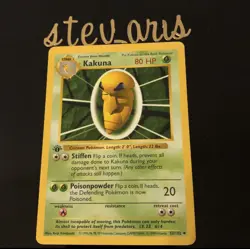 1999 POKEMON GAME #33 KAKUNA GEM 1ST EDITION SHADOWLESS RARE - Image 1