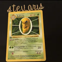 1999 POKEMON GAME #33 KAKUNA GEM 1ST EDITION SHADOWLESS RARE - Image 2