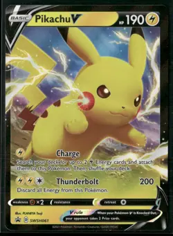 ✰ PIKACHU V SWSH061 PROMO SWORD & SHIELD PROMO POKEMON ✰ LP - Image 2