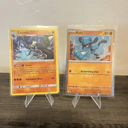 Pokemon Lucario - 71/147 - LP & Riolu (Cosmos Holo) - 76/132 - NM - Image 5