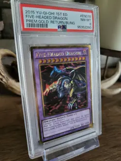 Yu-Gi-Oh 2015 Gold Rare Five Headed Dragon PSA 8 - Image 2