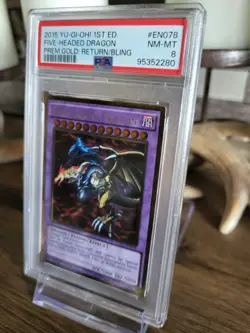 Yu-Gi-Oh 2015 Gold Rare Five Headed Dragon PSA 8 - Image 3