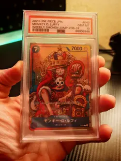 One Piece PSA 10 Monkey D. Luffy #P-043 Weekly Shonen Jump Promo 2023 Japanese - Image 3
