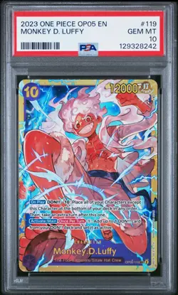 Monkey D. Luffy OP05-119 One Piece Awakening/New Era SEC PSA 10 GEM MINT - Image 1
