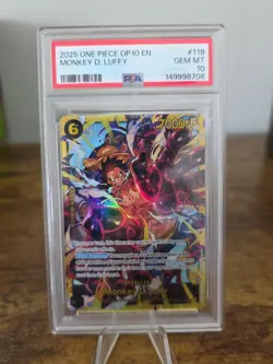 Bandai Monkey.D.Luffy OP10-118 Royal Blood Foil Secret Rare PSA 10 (2025) - Image 1