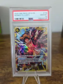 Bandai Monkey.D.Luffy OP10-118 Royal Blood Foil Secret Rare PSA 10 (2025) - Image 2
