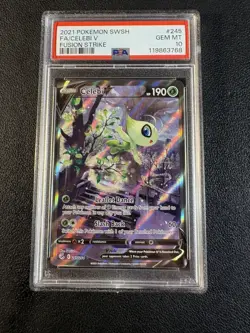 POKEMON CELEBI V 2021 SWORD & SHIELD FUSION STRIKE #245 FA PSA 10 - Image 1