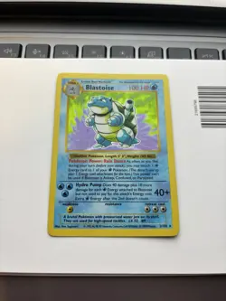 Pokemon TCG Blastoise Base Set Holo Shadowless Rare Card 2/102 - Image 1