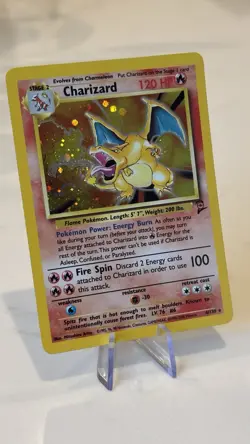 Pokemon TCG 2000 Base Set 2 Charizard 4/130 Rare Holo Card - Image 3