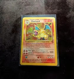 2000 Pokemon Charizard Base Set 2 Holo 4/130 Rare, Light Wear - Image 1