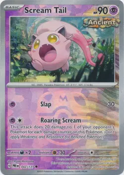 Scream Tail 042/131 Master Ball Holo Prismatic Evolutions Pokemon Card NM - Image 1