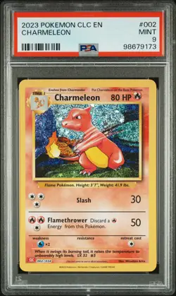 2023 POKEMON CLC-TRADING CARD GAME CLASSIC #002 CHARMELEON PSA 9 - Image 1