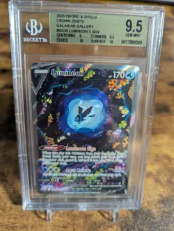 Lumineon v GG39/GG70 Crown Zenith Full Art Holo Foil 2023 Pokemon Card BGS 9.5 - Image 1