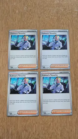 x4 Colress's Tenacity 57/64 Pokemon Card TCG Playset - Image 1