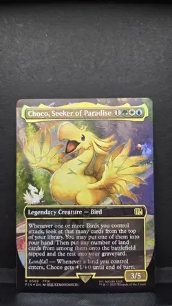 Choco, Seeker of Paradise (Borderless) (Chocobo Track Foil) -Foil Near Mint MTG - Image 1