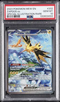 2023 POKEMON MEW EN-151 SPECIAL ILLUSTRATION RARE #202 ZAPDOS EX PSA 10 - Image 1
