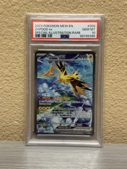 2023 POKEMON MEW EN-151 SPECIAL ILLUSTRATION RARE #202 ZAPDOS EX PSA 10 - Image 1