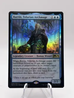 Barrin, Tolarian Archmage 045/274 Foil Prerelease Promo Core Set 2021 M22 MTG NM - Image 1