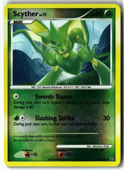 Scyther ⭐ 49/100 Reverse Holo Uncommon Stormfront 2008 Pokemon LP - Image 1