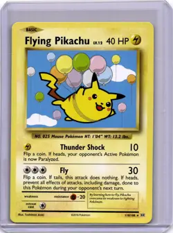 Pokemon Flying Pikachu Secret Rare XY - Evolutions 110/108 NM - Image 1
