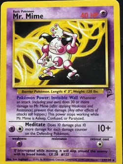 Mr.Mime 27/130- Base Set 2 Unlimited MP- Pokemon TCG - Image 2