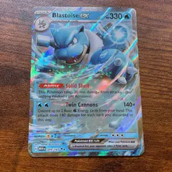 Pokemon TCG Blastoise ex Double Rare SV: Scarlet & Violet 151 009/165 - Image 1
