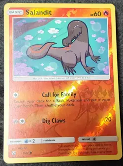 Pokemon TCG Salandit Dragon Majesty 13/70 Reverse Holo Common, Ungraded, EXCELL - Image 1