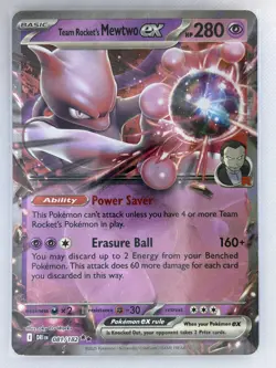 Team Rocket's Mewtwo ex #081/182 SV10: Destined Rivals Pokemon TCG - Image 1