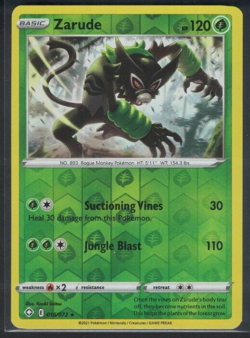 Pokemon Shining Fates Zarude 016/072 Reverse Holo Rare NM - Image 1