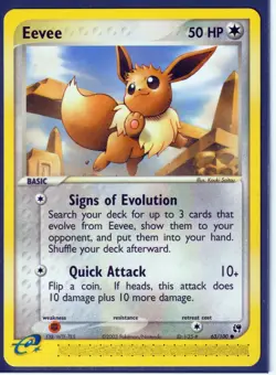VINTAGE 2003 POKEMON EEVEE 63/100 EX SANDSTORM (E-Series) REGULAR - MINT - Image 1