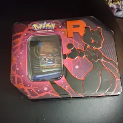 Team Rocket Tin [Team Rocket's Mewtwo ex] Pokemon TCG - Factory Sealed New - Image 1
